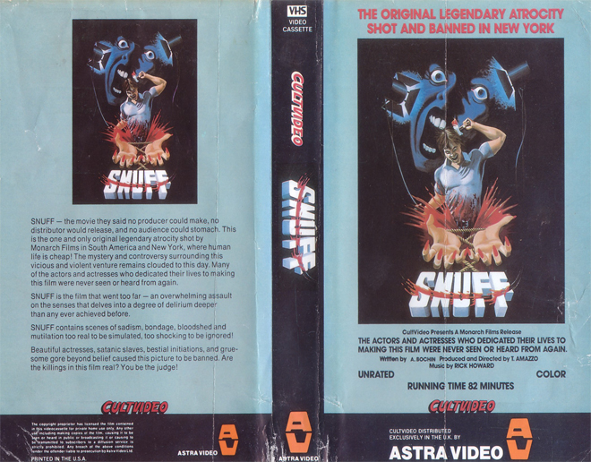 SNUFF ASTRA VIDEO VHS COVER