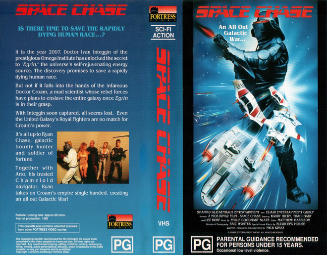 SPACE CHASE, ACTION VHS COVER, HORROR VHS COVER, BLAXPLOITATION VHS COVER, HORROR VHS COVER, ACTION EXPLOITATION VHS COVER, SCI-FI VHS COVER, MUSIC VHS COVER, SEX COMEDY VHS COVER, DRAMA VHS COVER, SEXPLOITATION VHS COVER, BIG BOX VHS COVER, CLAMSHELL VHS COVER, VHS COVER, VHS COVERS, DVD COVER, DVD COVERS
