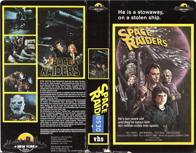 SPACE RAIDERS, SCIENCE FICTION, HORROR, SCI-FI, ACTION, THRILLER, DRAMA, VHS COVER, VHS COVERS