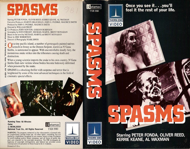 SPASMS VHS COVER