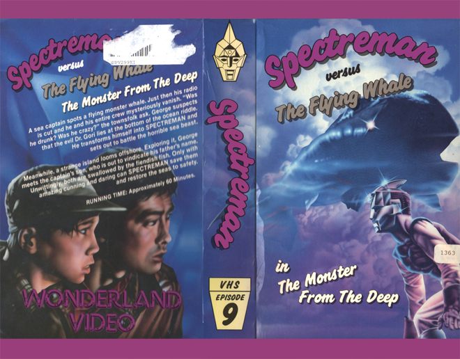 SPECTREMAN VERSUS THE FLYING WHALE, ACTION VHS COVER, HORROR VHS COVER, BLAXPLOITATION VHS COVER, HORROR VHS COVER, ACTION EXPLOITATION VHS COVER, SCI-FI VHS COVER, MUSIC VHS COVER, SEX COMEDY VHS COVER, DRAMA VHS COVER, SEXPLOITATION VHS COVER, BIG BOX VHS COVER, CLAMSHELL VHS COVER, VHS COVER, VHS COVERS, DVD COVER, DVD COVERS