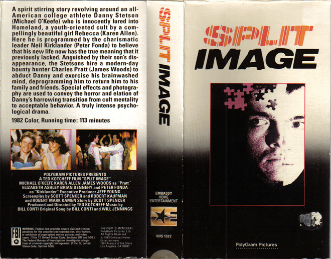 SPLIT IMAGE POLYGRAM PICTURES VHS COVER, VHS COVERS