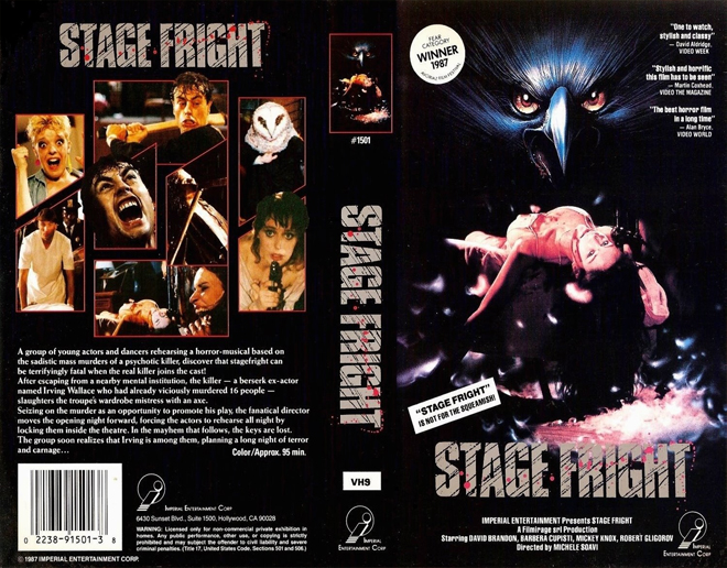 STAGE FRIGHT VHS COVER