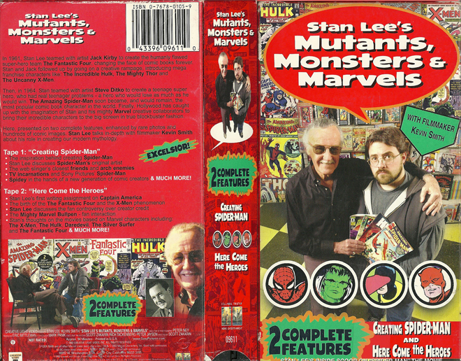 STAN LEES MUTANTS MONSTERS AND MARVELS VHS COVER, VHS COVERS
