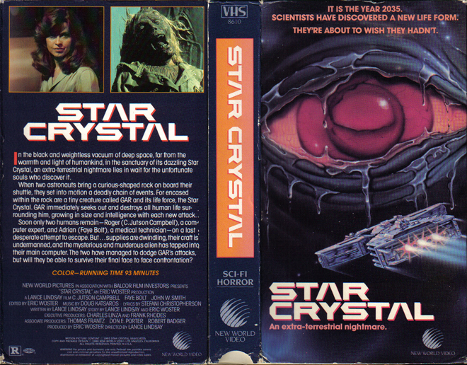 STAR CRYSTAL SCIFI HORROR, VHS COVERS, VHS COVER 