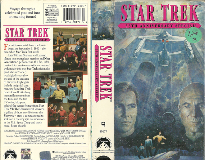 STAR TREK 25TH ANNIVERSARY SPECIAL VHS COVER