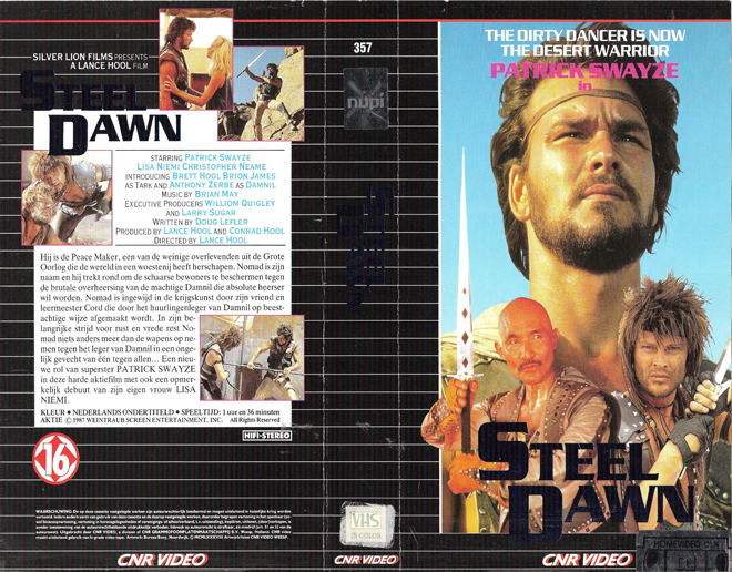 STEEL DAWN PATRICK SWAYZE VHS COVER
