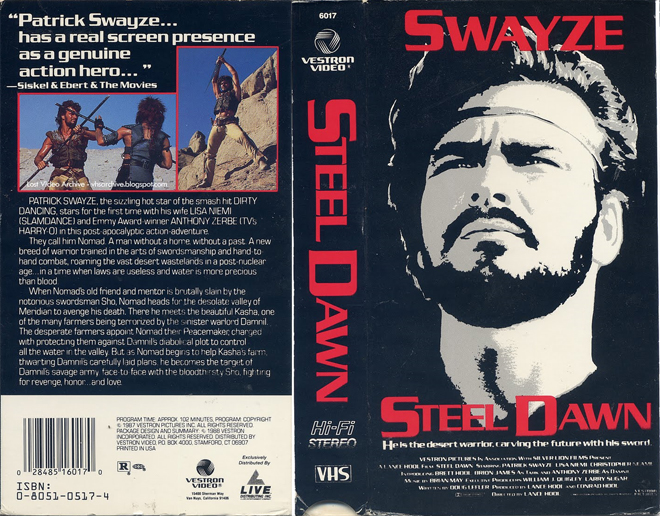 STEEL DAWN VHS COVER