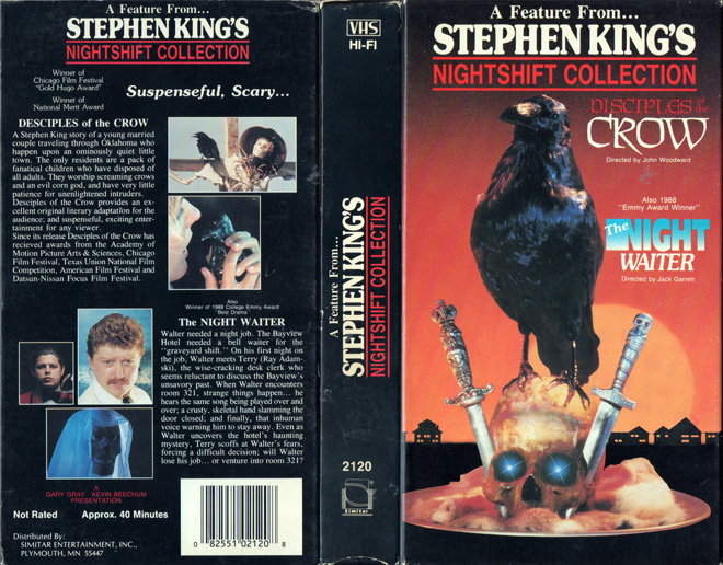 STEPHEN KINGS NIGHTSHIFT COLLECTION : DISCIPLES OF THE CROW AND THE NIGHT WAITER - SUBMITTED BY ZACH CARTER