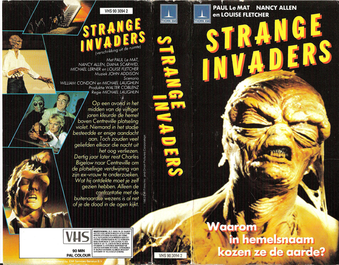 STRANGE INVADERS VHS COVER, VHS COVERS