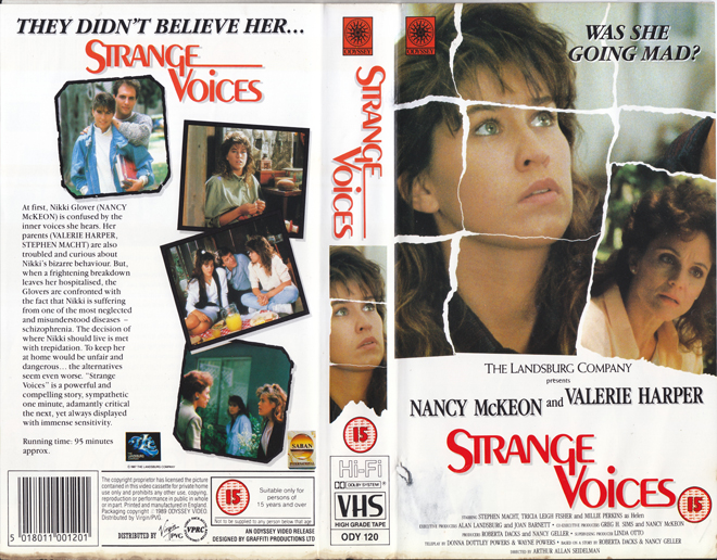 STRANGE VOICES VALERIE HARPER VHS COVER, VHS COVERS