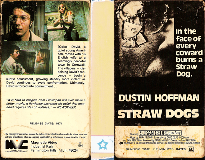 STRAW DOGS VHS COVER