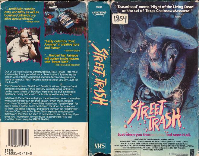 STREET TRASH VHS COVER