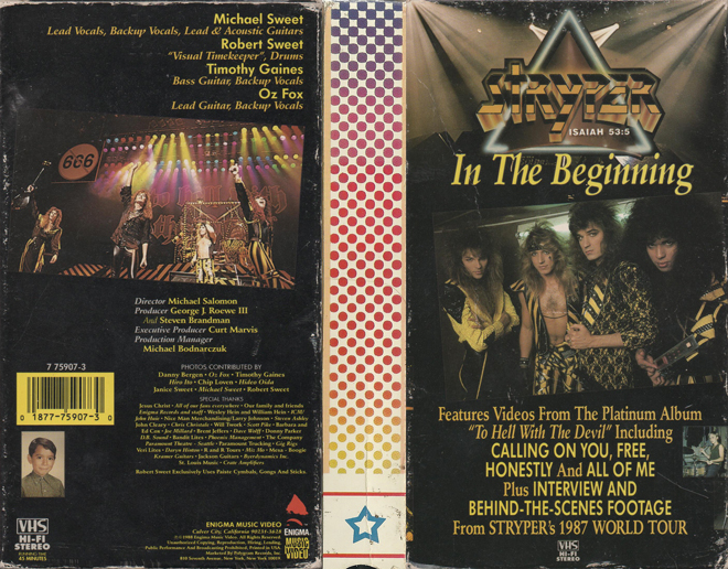 STRYPER IN THE BEGINNING VHS COVER