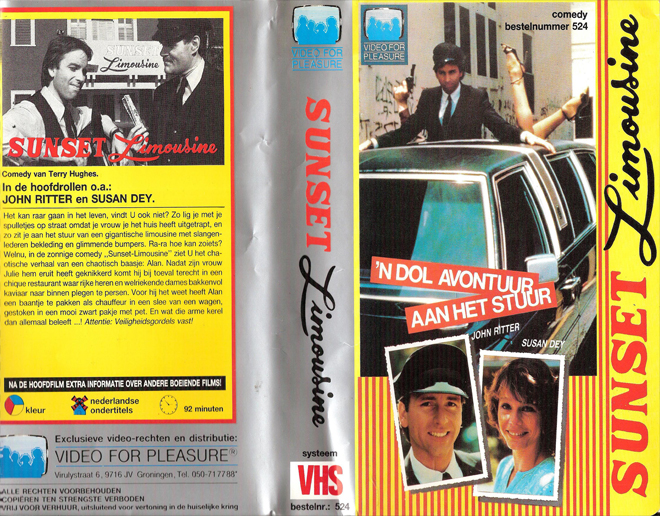 SUNSET LIMOUSINE VHS COVER, VHS COVERS