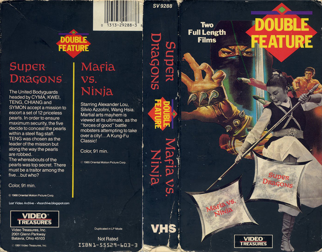 SUPER DRAGONS AND MAFIA VS NINJA VHS COVER