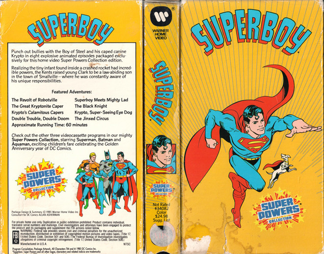 SUPERBOY : SUPER POWERS COLLECTION, VHS COVERS