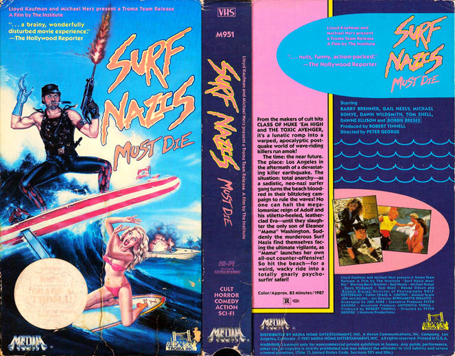 SURF NAZIS MUST DIE MEDIA HOME ENTERTAINMENT VHS COVER