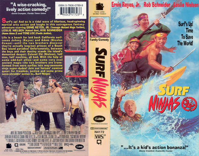 SURF NINJAS,  THRILLER, ACTION, HORROR, BLAXPLOITATION, HORROR, ACTION EXPLOITATION, SCI-FI, MUSIC, SEX COMEDY, DRAMA, SEXPLOITATION, VHS COVER, VHS COVERS, DVD COVER, DVD COVERS