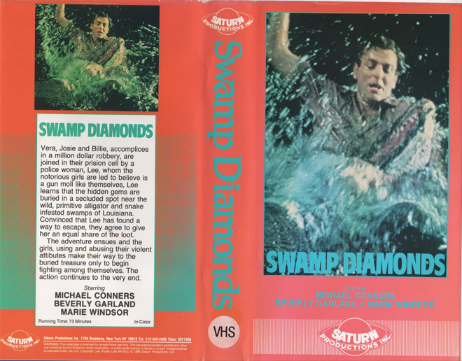 SWAMP DIAMONDS VHS, ACTION VHS COVER, HORROR VHS COVER, BLAXPLOITATION VHS COVER, HORROR VHS COVER, ACTION EXPLOITATION VHS COVER, SCI-FI VHS COVER, MUSIC VHS COVER, SEX COMEDY VHS COVER, DRAMA VHS COVER, SEXPLOITATION VHS COVER, BIG BOX VHS COVER, CLAMSHELL VHS COVER, VHS COVER, VHS COVERS, DVD COVER, DVD COVERS