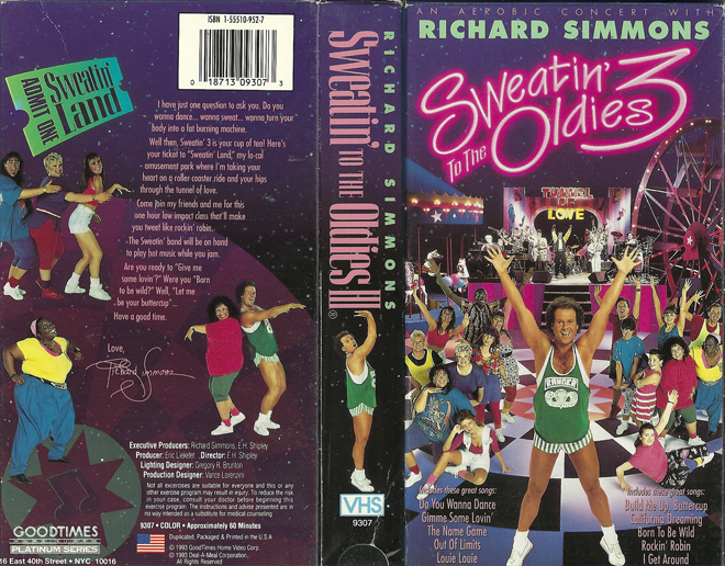 SWEATIN TO THE OLDIES 3 VHS COVER