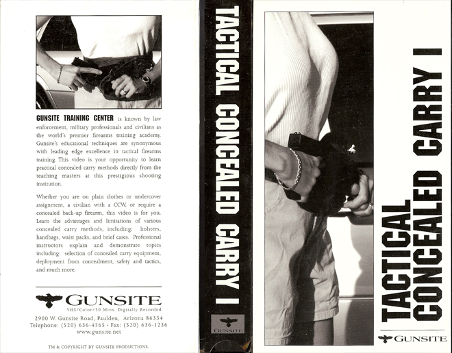 TACTICAL CONCEALED CARRY 1 VHS COVER
