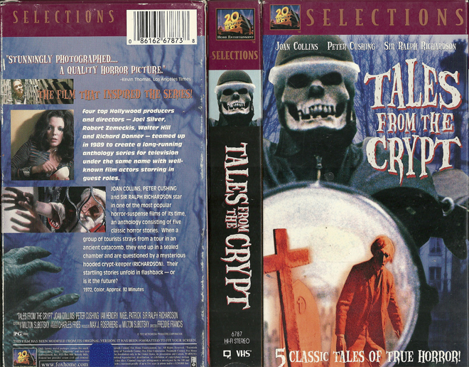 TALES FROM THE CRYPT THE MOVIE, ACTION, HORROR, BLAXPLOITATION, HORROR, ACTION EXPLOITATION, SCI-FI, MUSIC, SEX COMEDY, DRAMA, SEXPLOITATION, BIG BOX, CLAMSHELL, VHS COVER, VHS COVERS, DVD COVER, DVD COVERS