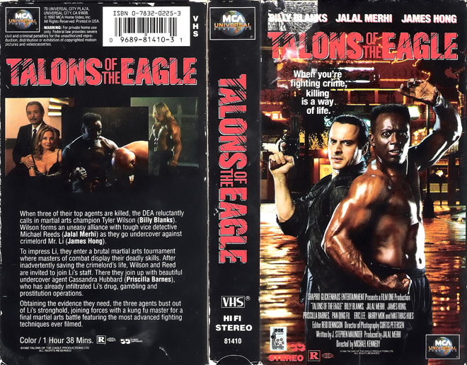 TALONS OF THE EAGLE, HORROR, ACTION EXPLOITATION, ACTION, HORROR, SCI-FI, MUSIC, THRILLER, SEX COMEDY,  DRAMA, SEXPLOITATION, VHS COVER, VHS COVERS
