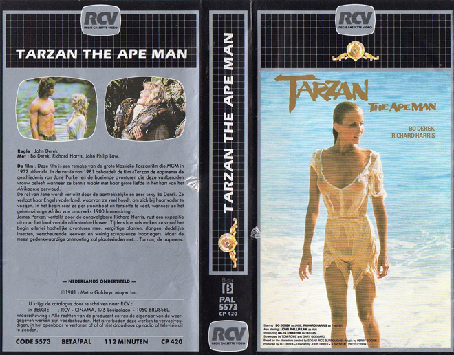 TARZAN THE APE MAN VHS COVER