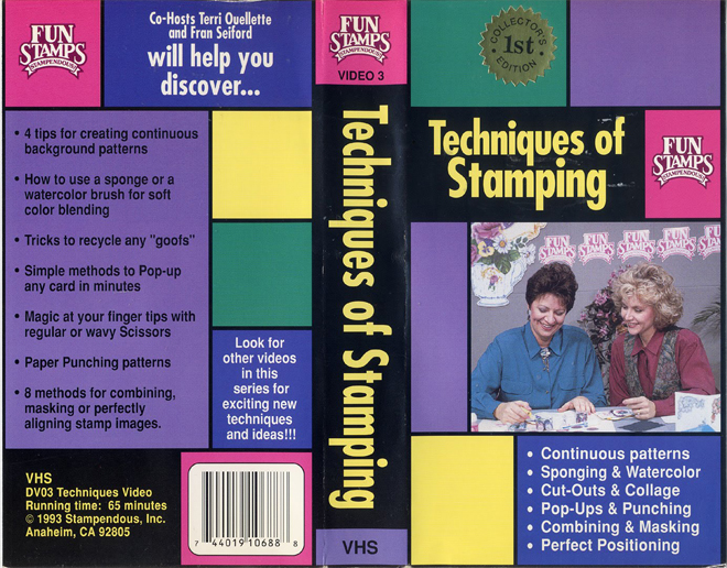 TECHNIQUES OF STAMPING VHS COVER, VHS COVERS