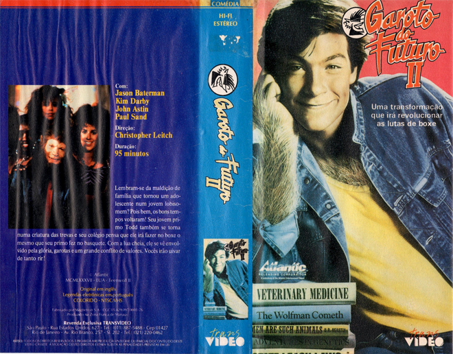 TEEN WOLF 2 BRAZIL, ACTION VHS COVER, HORROR VHS COVER, BLAXPLOITATION VHS COVER, HORROR VHS COVER, ACTION EXPLOITATION VHS COVER, SCI-FI VHS COVER, MUSIC VHS COVER, SEX COMEDY VHS COVER, DRAMA VHS COVER, SEXPLOITATION VHS COVER, BIG BOX VHS COVER, CLAMSHELL VHS COVER, VHS COVER, VHS COVERS, DVD COVER, DVD COVERS