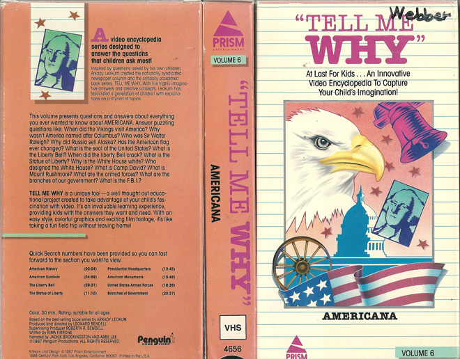 TELL ME WHY AMERICANA VHS COVER