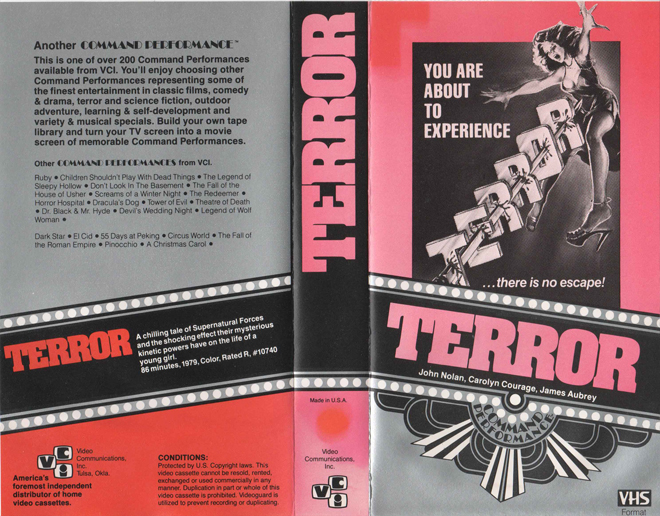 TERROR, ACTION VHS COVER, HORROR VHS COVER, BLAXPLOITATION VHS COVER, HORROR VHS COVER, ACTION EXPLOITATION VHS COVER, SCI-FI VHS COVER, MUSIC VHS COVER, SEX COMEDY VHS COVER, DRAMA VHS COVER, SEXPLOITATION VHS COVER, BIG BOX VHS COVER, CLAMSHELL VHS COVER, VHS COVER, VHS COVERS, DVD COVER, DVD COVERS