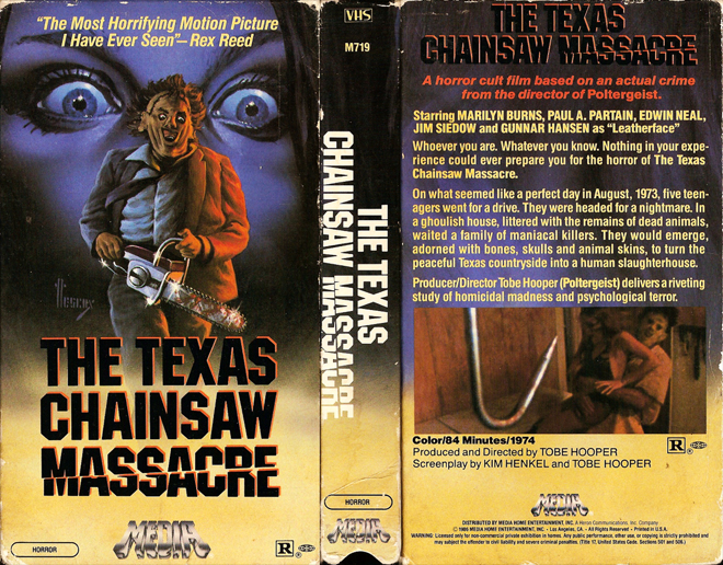 THE TEXAS CHAINSAW MASSACRE, HORROR VHS, ACTION EXPLOITATION VHS, ACTION VHS, HORROR, SCI-FI VHS, MUSIC VHS, THRILLER VHS, SEX COMEDY VHS, DRAMA VHS, SEXPLOITATION VHS, BIG BOX VHS, CLAMSHELL VHS, VHS COVER, VHS COVERS, DVD COVER, DVD COVERS