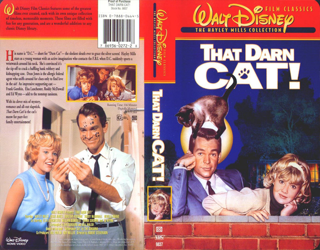 THAT DARN CAT VHS COVER, VHS COVERS