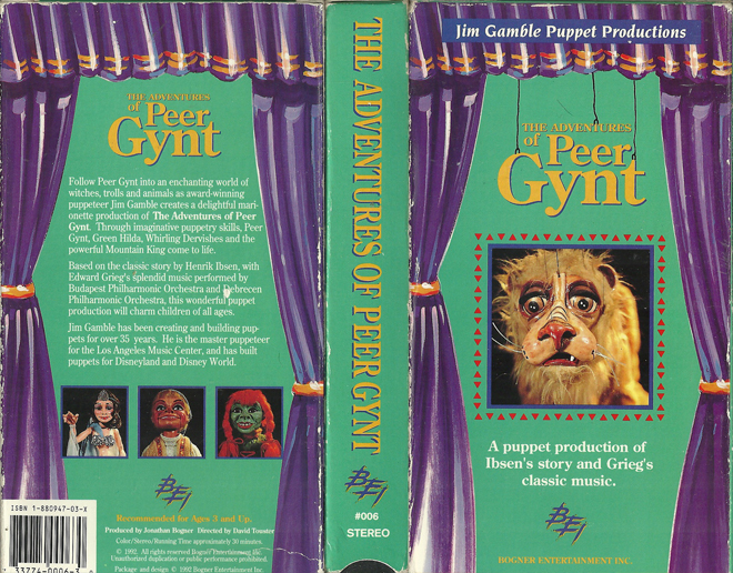 THE ADVENTURES OF PEER GYNT VHS COVER