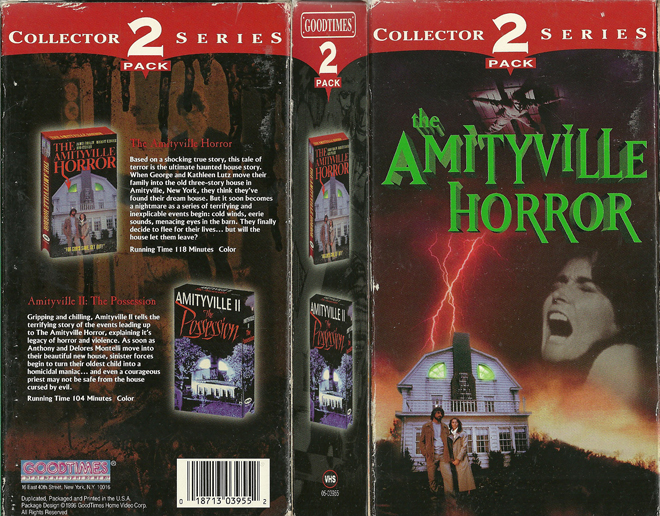 THE AMITYVILLE HORROR VHS COVER