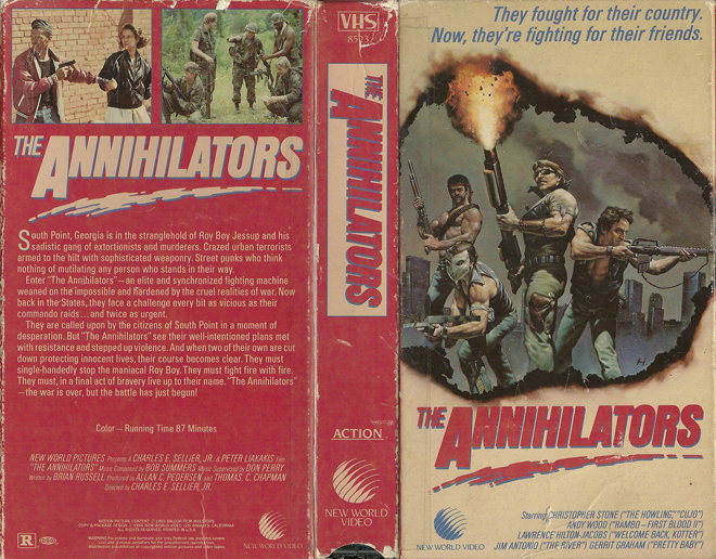 THE ANNIHILATORS NEW WORLD VIDEO VHS COVER