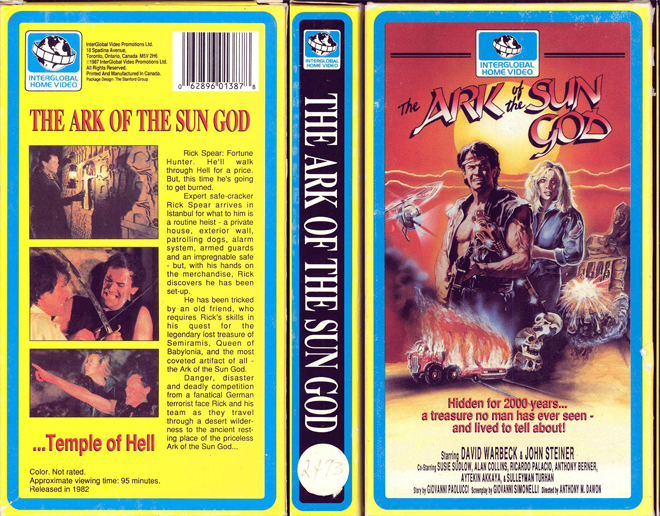 THE ARK OF THE SUN GOD VHS COVER, VHS COVERS