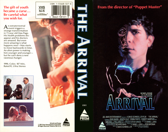 THE ARRIVAL, PRISM ENTERTAINMENT, VHS COVERS, VHS COVER