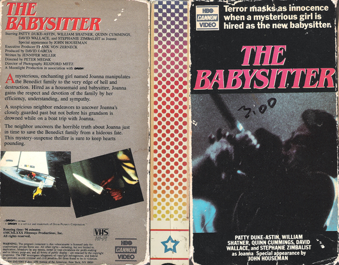 THE BABYSITTER VHS COVER
