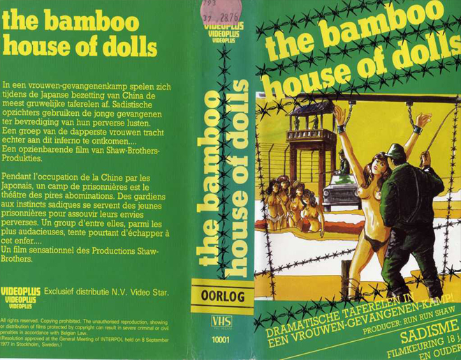 THE BAMBOO HOUSE OF DOLLS VHS COVER
