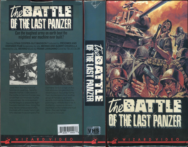THE BATTLE OF THE LAST PANZER WIZARD VIDEO VHS COVER