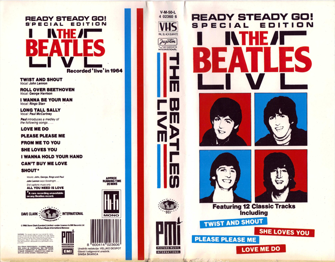THE BEATLES LIVE VHS COVER