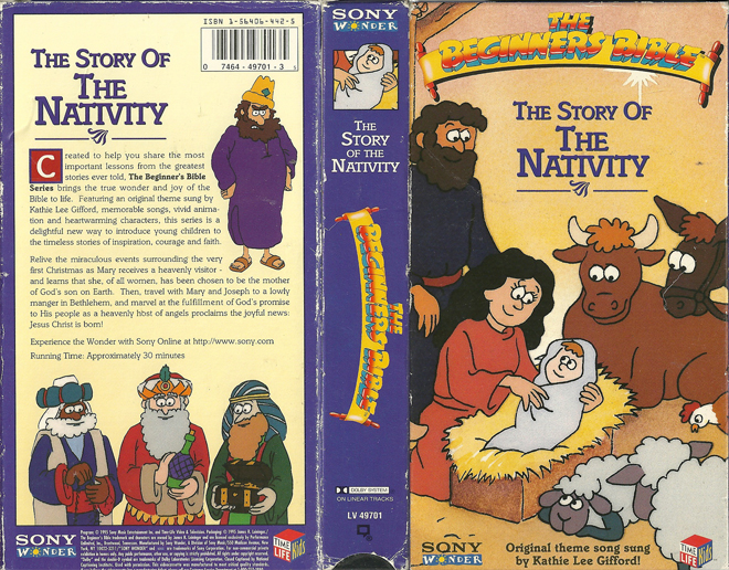 THE BEGINNERS BIBLE : THE STORY OF THE NATIVITY VHS COVER