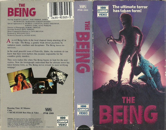 THE BEING HBO CANNON VIDEO VHS COVER