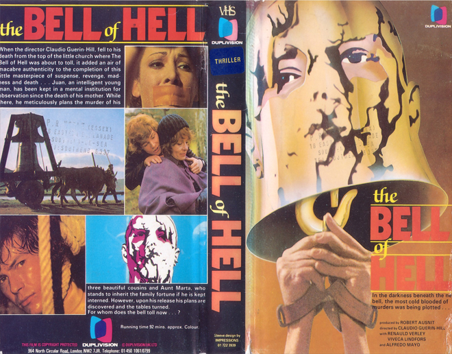 THE BELL OF HELL THRILLER HORROR MOVIE VHS COVER