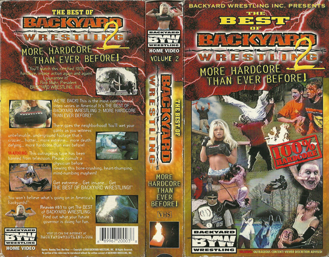THE BEST OF BACKYARD WRESTLING 2 : MORE HARDCORE THAN EVER BEFORE, ACTION, HORROR, BLAXPLOITATION, HORROR, ACTION EXPLOITATION, SCI-FI, MUSIC, SEX COMEDY, DRAMA, SEXPLOITATION, BIG BOX, CLAMSHELL, VHS COVER, VHS COVERS, DVD COVER, DVD COVERS