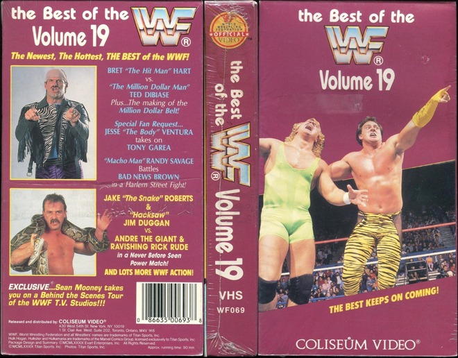 THE BEST OF THE WWF VOLUME 19 COLISEUM WF069 VHS COVER