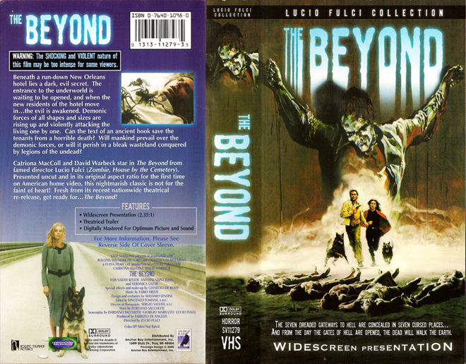 THE BEYOND LUCIO FULCI, HORROR VHS, ACTION EXPLOITATION VHS, ACTION VHS, HORROR, SCI-FI VHS, MUSIC VHS, THRILLER VHS, SEX COMEDY VHS, DRAMA VHS, SEXPLOITATION VHS, BIG BOX VHS, CLAMSHELL VHS, VHS COVER, VHS COVERS, DVD COVER, DVD COVERS